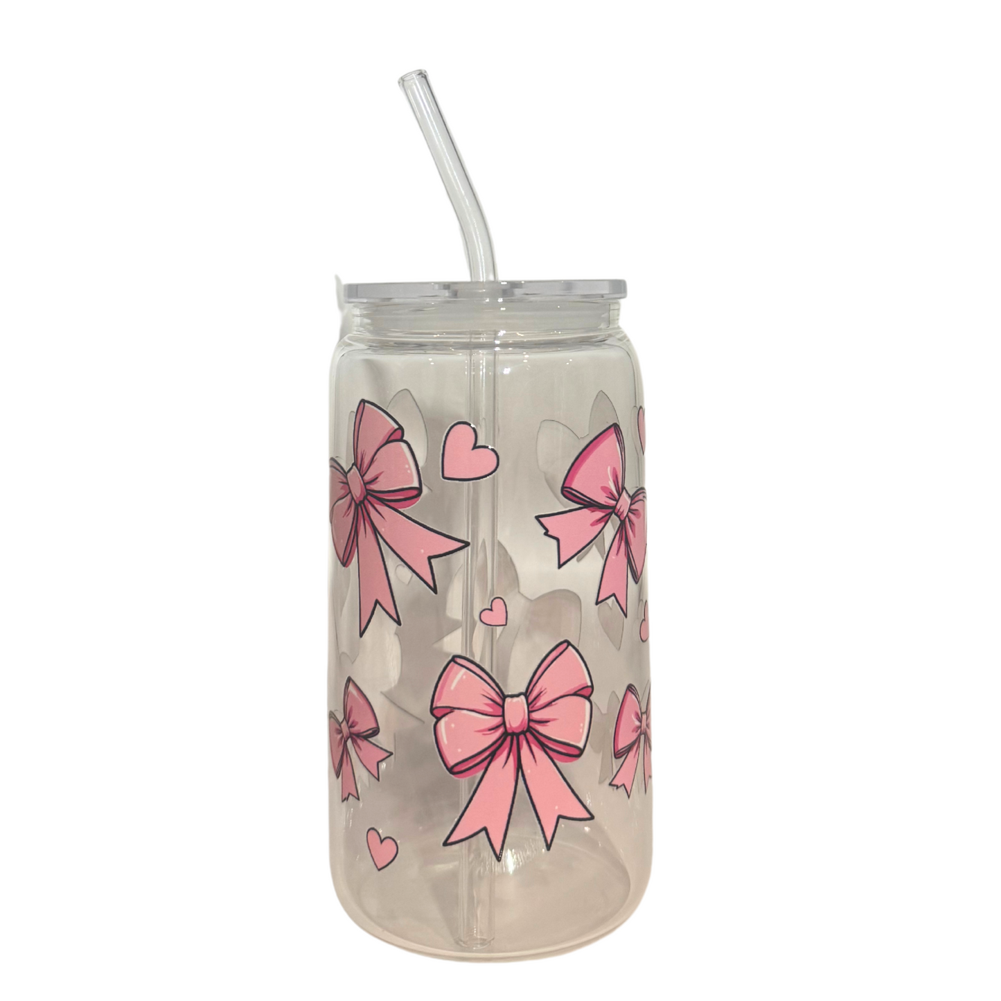 Bows 500ml Glass (16oz) Can Cup