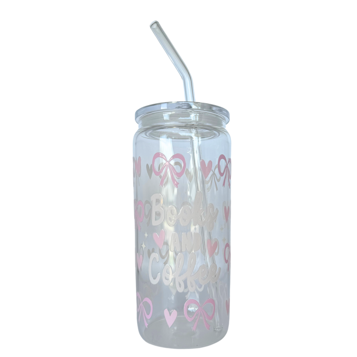 Books And Coffee Bows 600ml (20oz) Can Cup