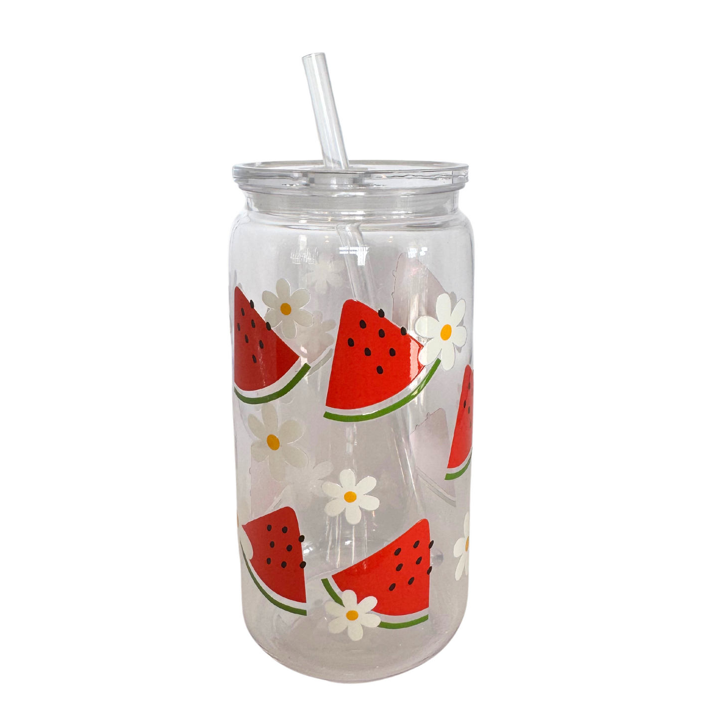 Watermelon Acrylic 500ml (16oz) Can Cup