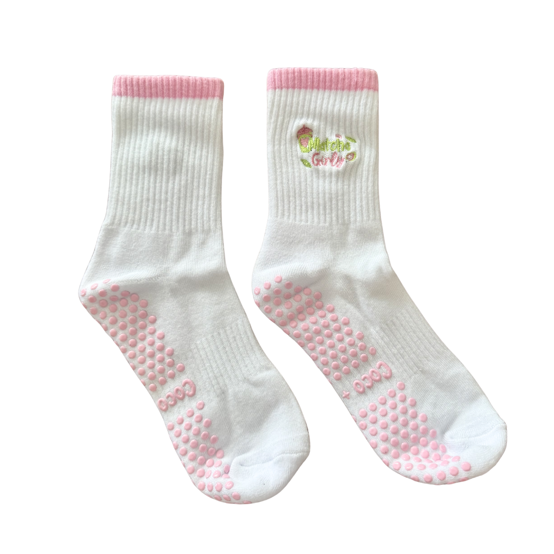 Matcha Girly Coco Club Grip Sock