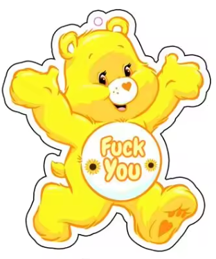 Fuck You Swear Bear Car Air Freshener