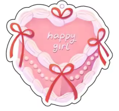 Happy Girl Vintage Cake Car Air Freshener