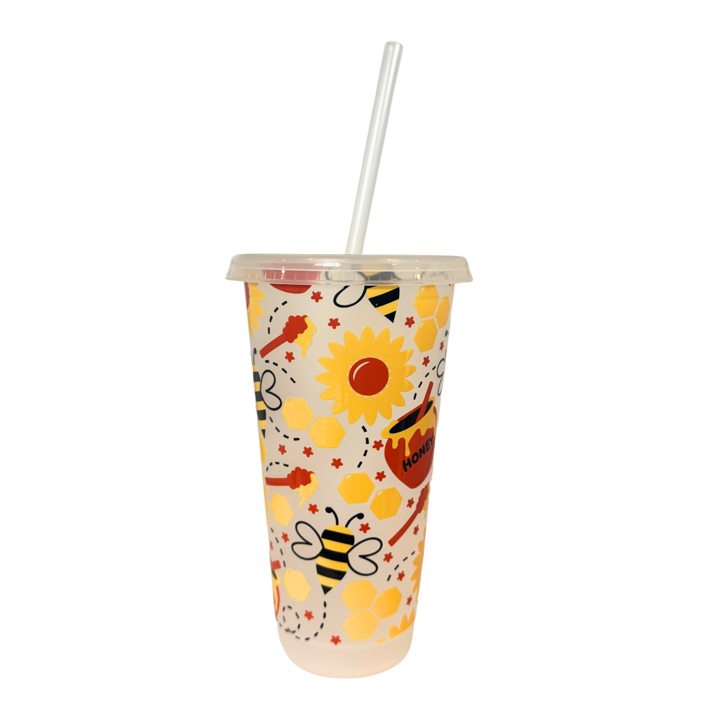 Sunflower + Bees 700ml Plastic Tumbler