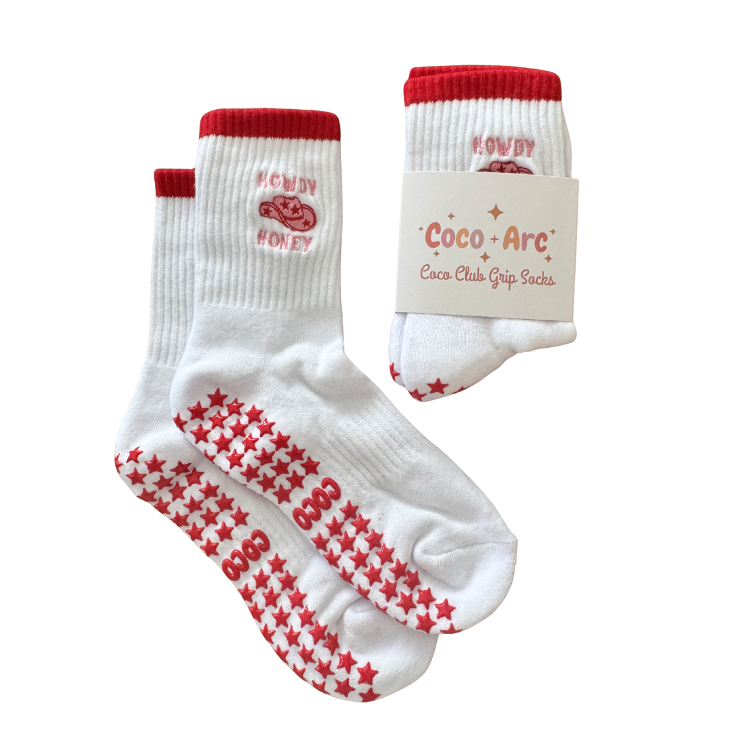 Howdy Honey Coco Club Grip Sock