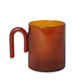 Amber Ribbed Glass