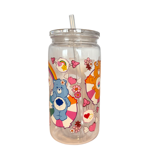 Pretty Bear Acrylic 500ml (16oz) Can Cup