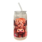 Highland Cow 5 500ml Glass (16oz) Can Cup