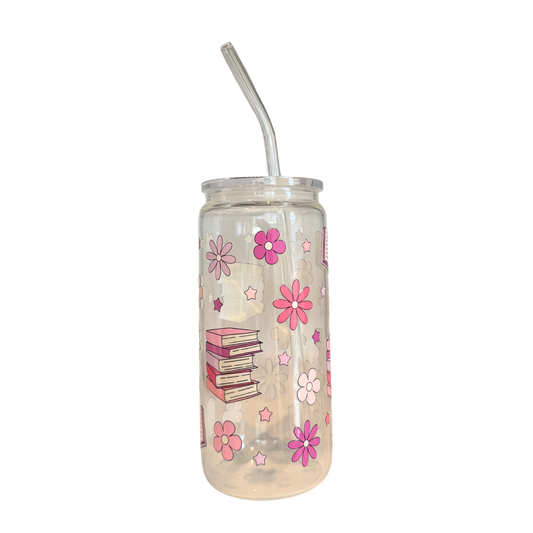 Books 600ml Glass (20oz) Can Cup