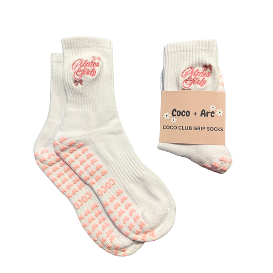 Pilates Girly Bow Coco Club Grip Sock