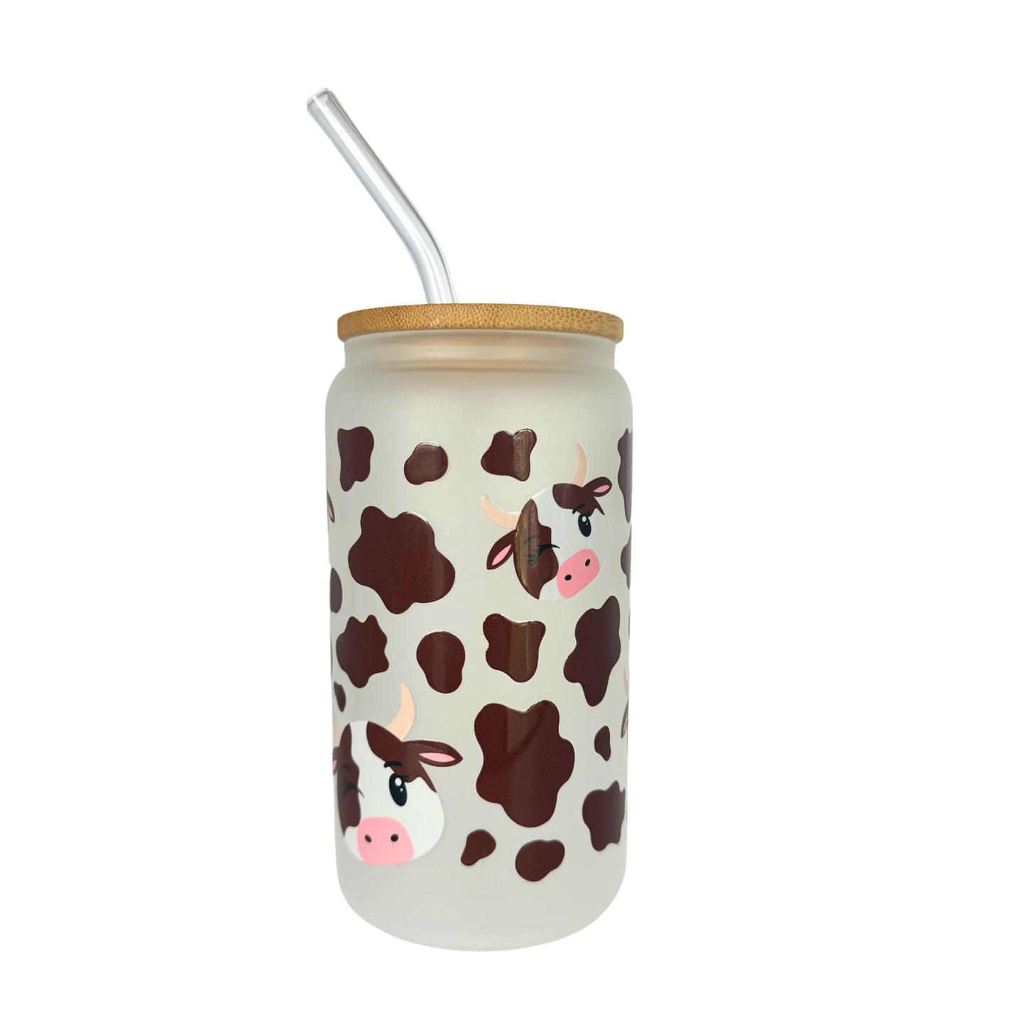 Brown Cow Frosted 500ml (16oz) Can Cup