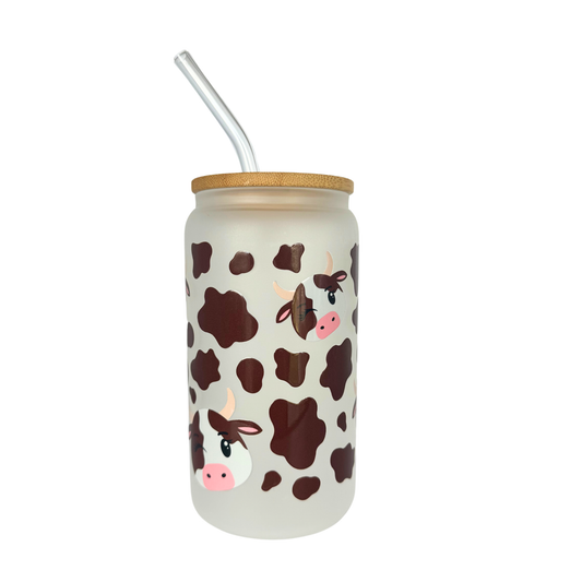 Brown Cow Frosted 500ml (16oz) Can Cup