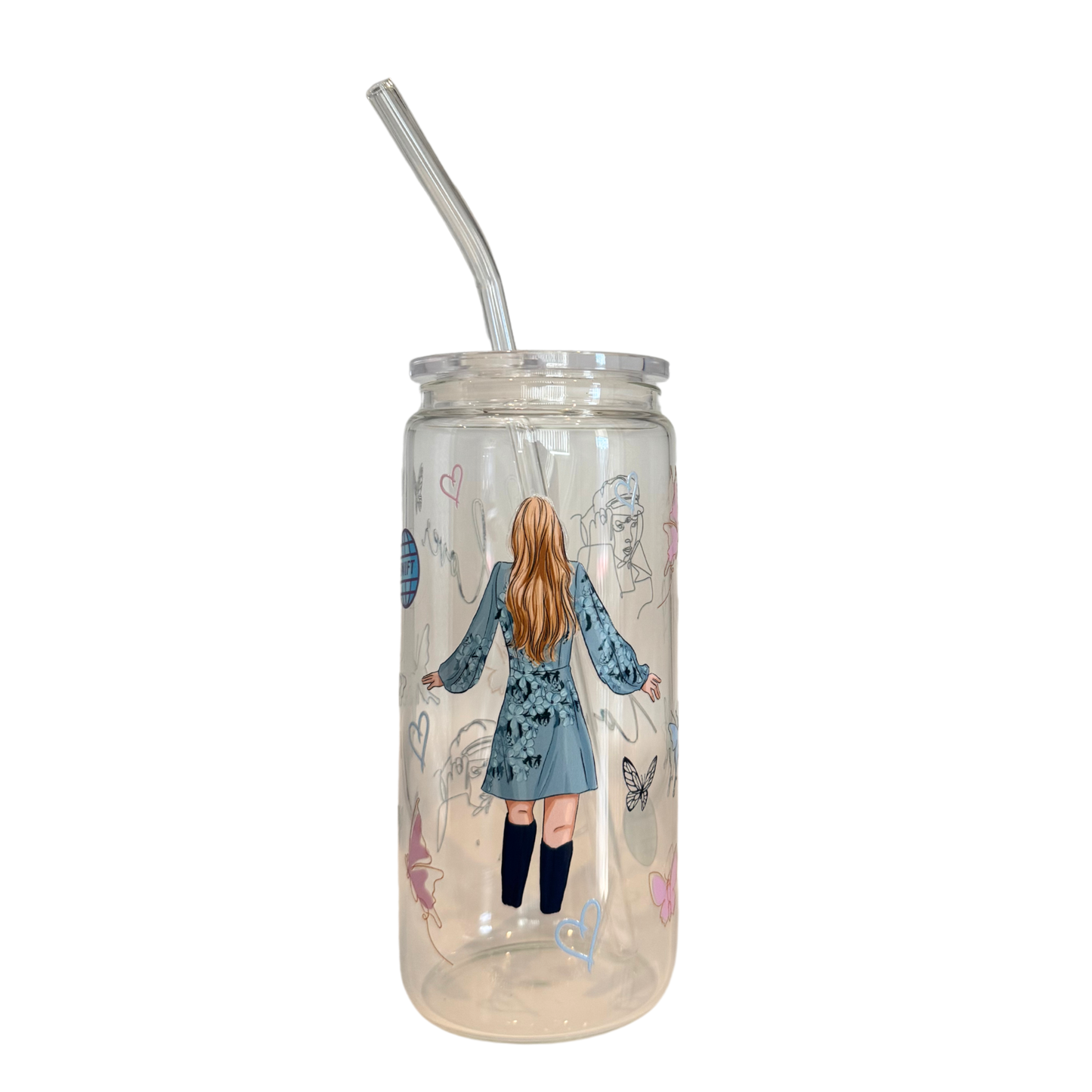 TS Lover 600ml Glass (20oz) Can Cup