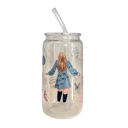 TS Lover 500ml Glass (16oz) Can Cup