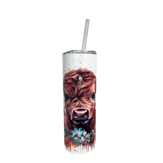 Beautiful Highland Cow 600ml Insulated Tumbler