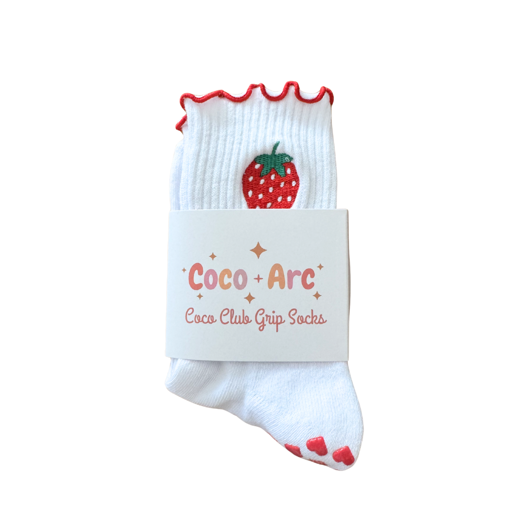 Strawberry Frill Coco Club Grip Sock