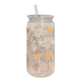 White + Yellow Flowers Acrylic 500ml (16oz) Can Cup