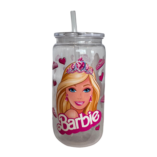 Pink Doll Acrylic 500ml (16oz) Can Cup