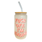 Fuck Off I'm Reading Frosted Glass 500ml (16oz) Can Cup