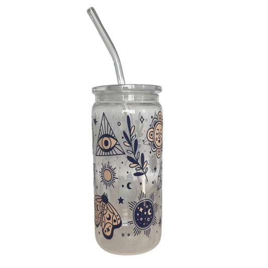 Amethyst Orbit 600ml Glass (20oz) Can Cup