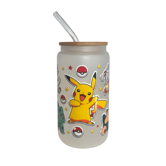 Yellow Creature Frosted Glass 500ml (16oz) Can Cup