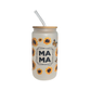 Mama Sunflower Frosted Glass 500ml (16oz) Can Cup