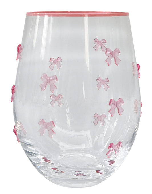 Pink Bow Sweet Sip Glass