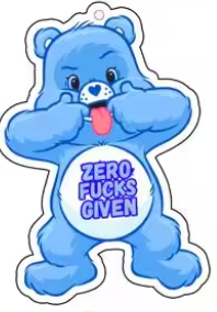 Zero Fucks Given Swear Bear Car Air Freshener